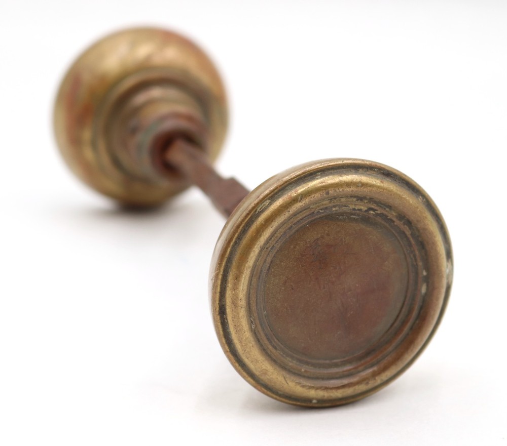 Pair of Vintage Concentric Brass Passage Door Knobs