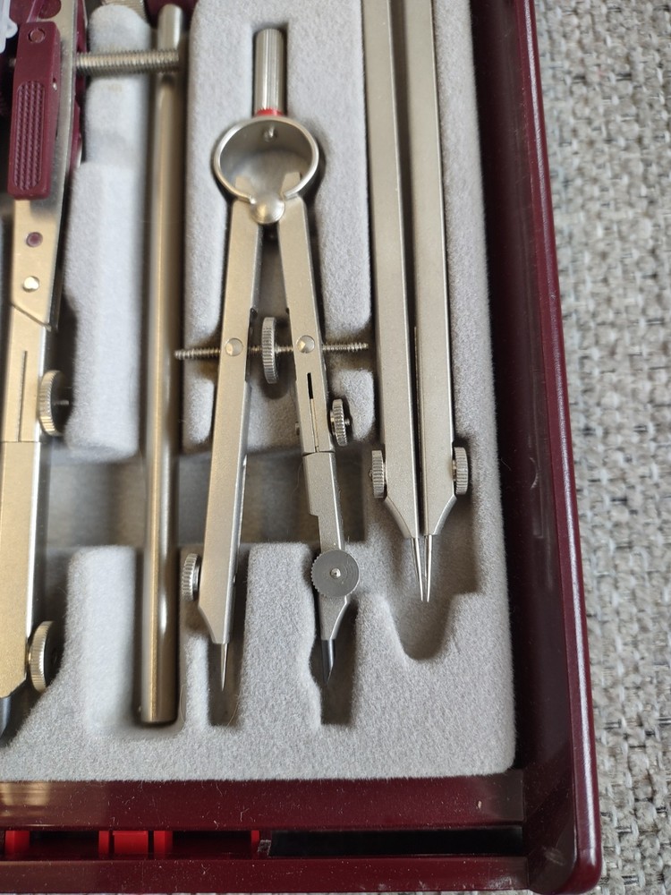 Geproft Rotring Drafting Compass Set Looks Complete Excellent MINT NOS Shape
