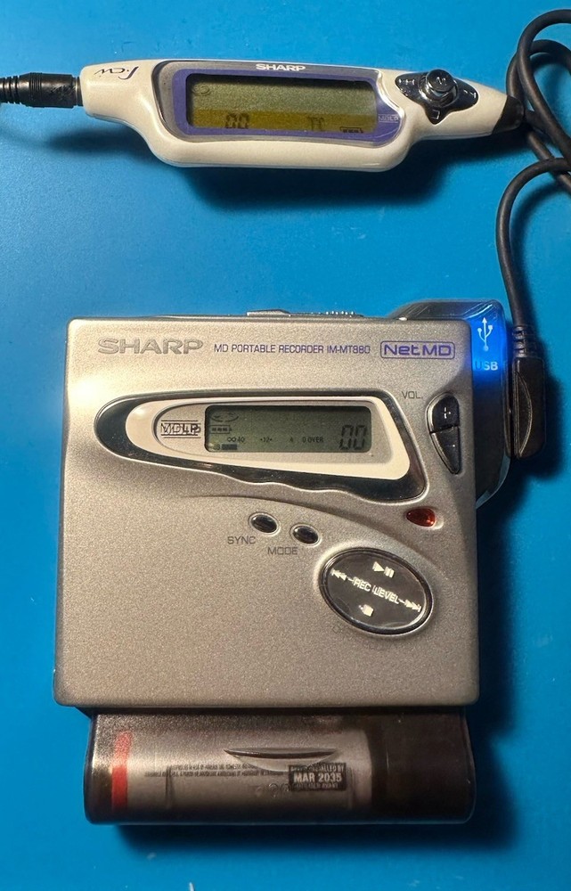 Sharp IM-MT880 Mini Disc Recorder Player Walkman Net MD, AS IS
