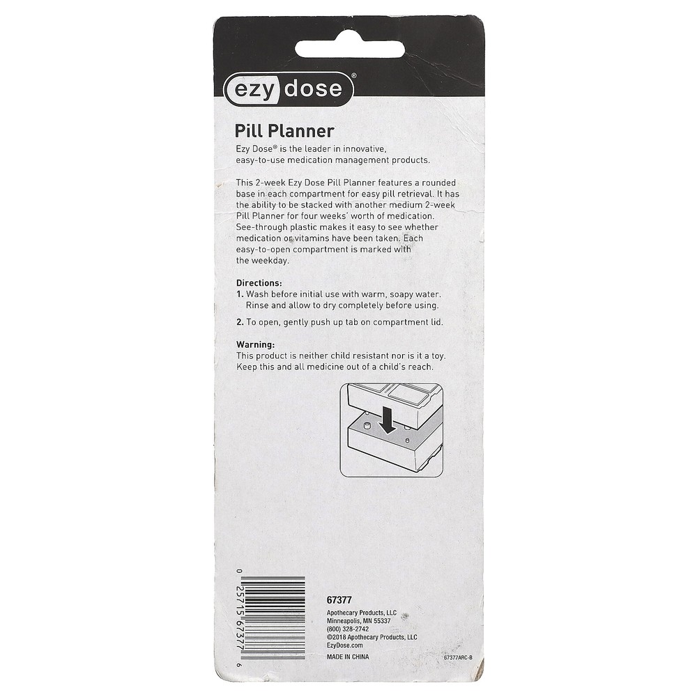 2 Week Pill Planner, Medium, 1 Count