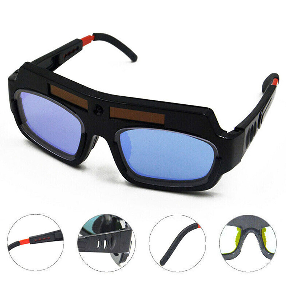 2 Pack Auto Darkening Welding Glasses True Color Solar Safety Goggles PC Lens US