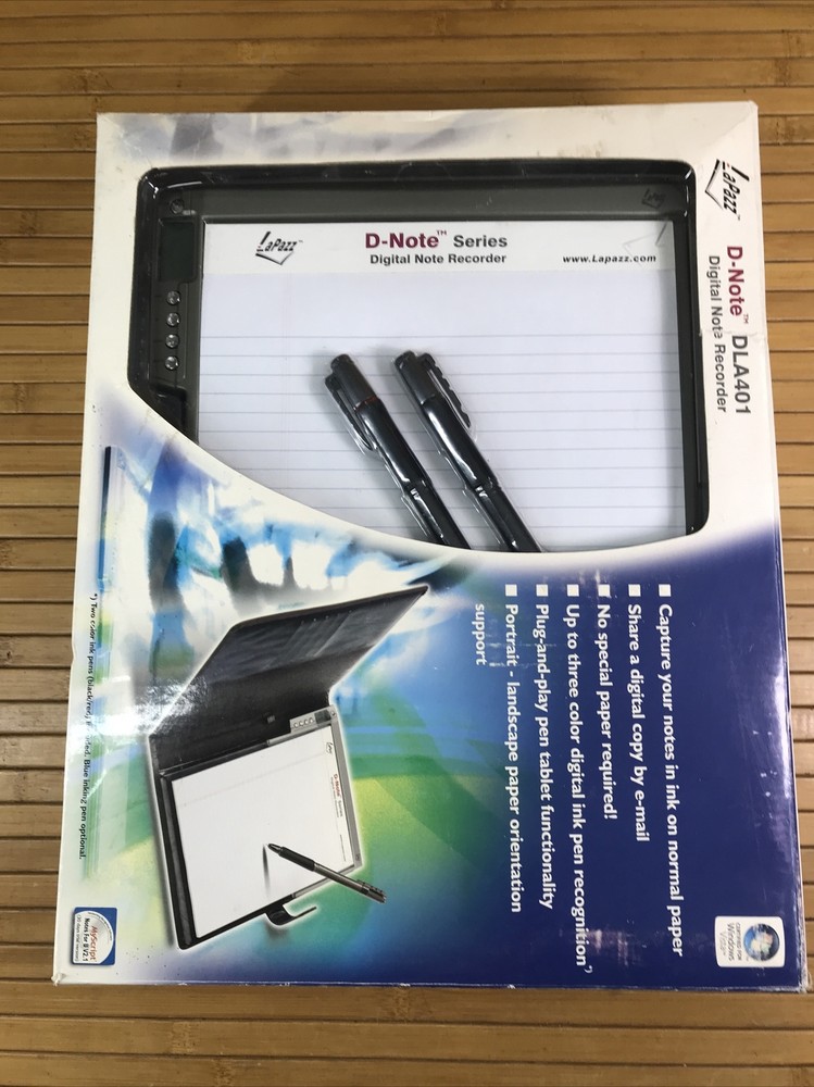 LaPazz D-Note Series DLA401 Digital Note Recorder W/2 Color Ink Pens (Black/Red)
