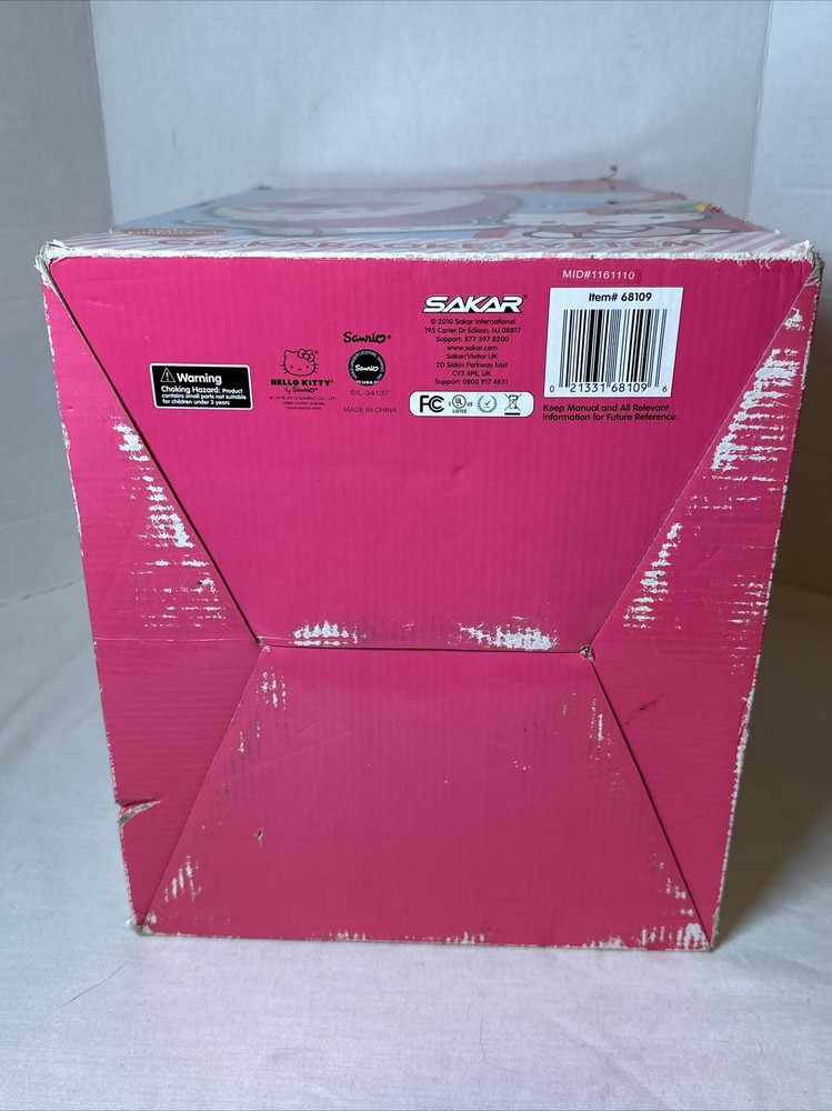 Hello Kitty 68109 CD Karaoke System with 5 Inch Screen Tested Working Complete