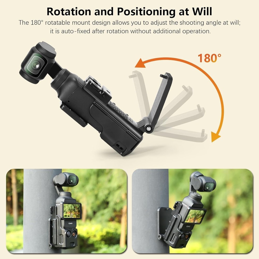 Compact Magnetic Mount for Osmo Pocket 3 - Strong Grip & Adjustable Angle