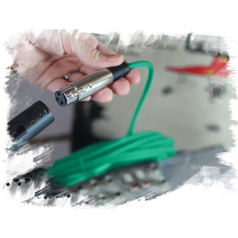 XLR Microphone Cables (2 Pack) by FAT TOAD | 50ft Pro Audio Green Mic Cord Patch