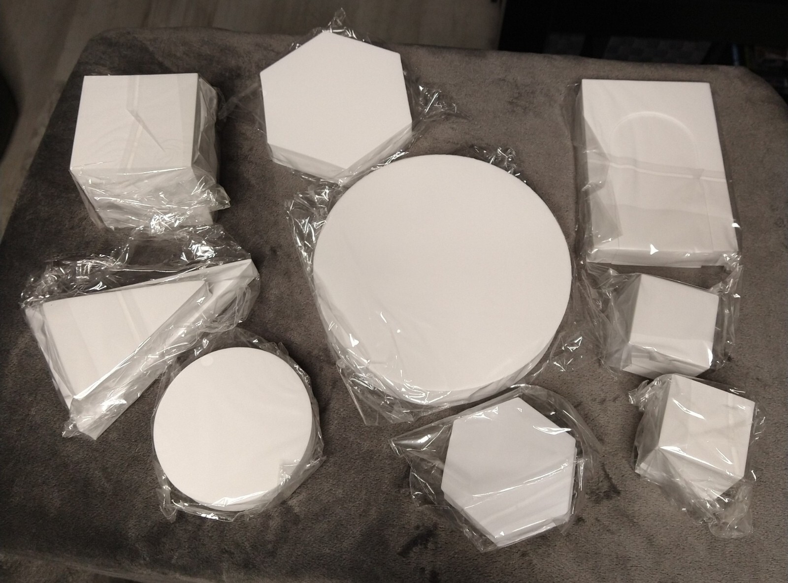 Brand New Photography Background Props Hard Foam 11 pc Set for Products - White