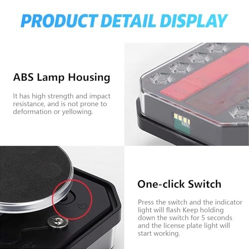 Upgraded Version Wireless Trailer Lights Magnetic Bluetooth Trailer Lights