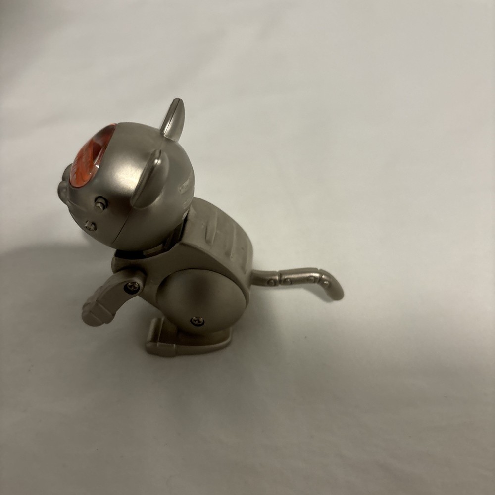 TOKYO BAY Mini Digital Clock Small Silver Tone CAT - No Battery - NOT TESTED