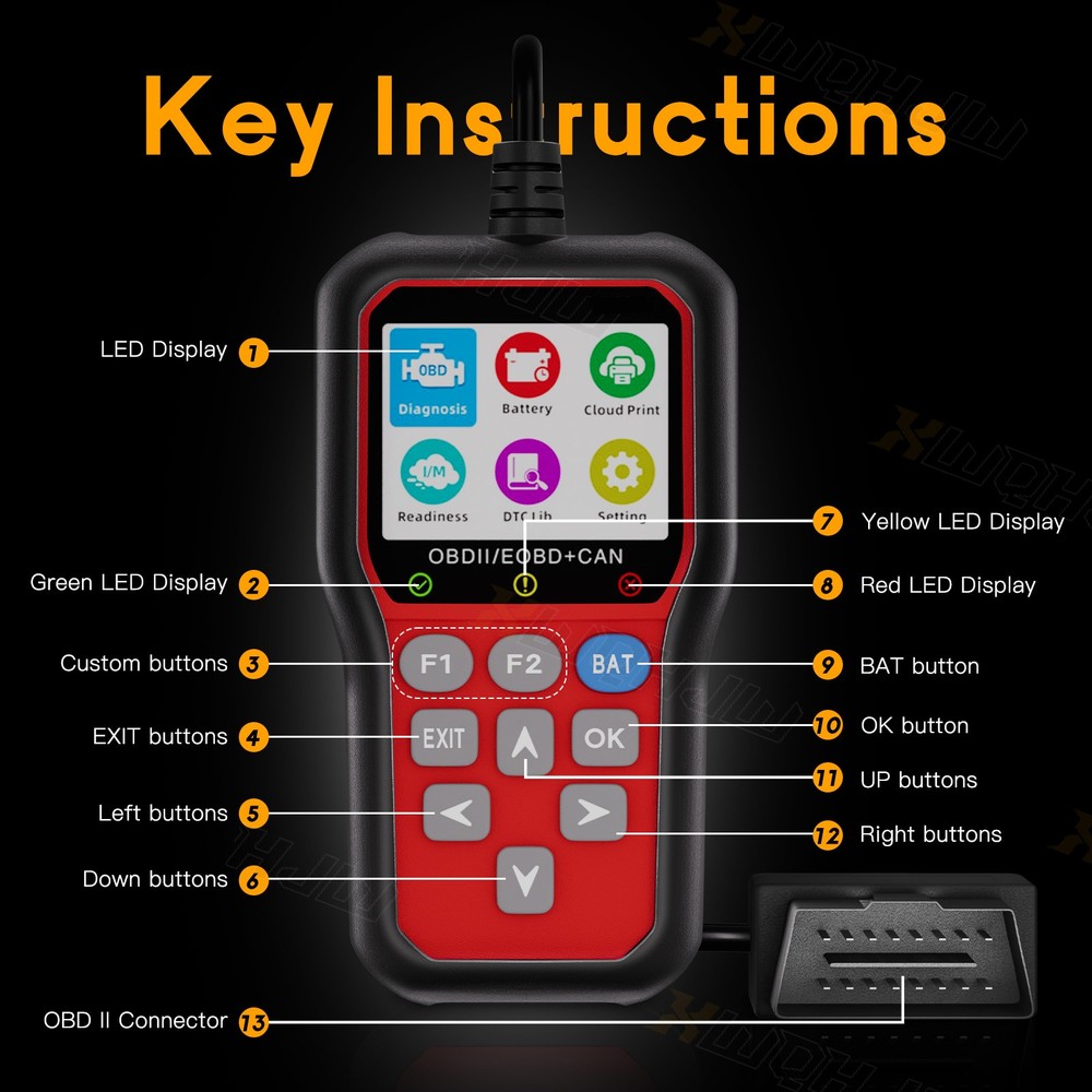 Car Key Programmer Tool For INFINITI Chip Pin Reader Coding OBD2 Diagnostic