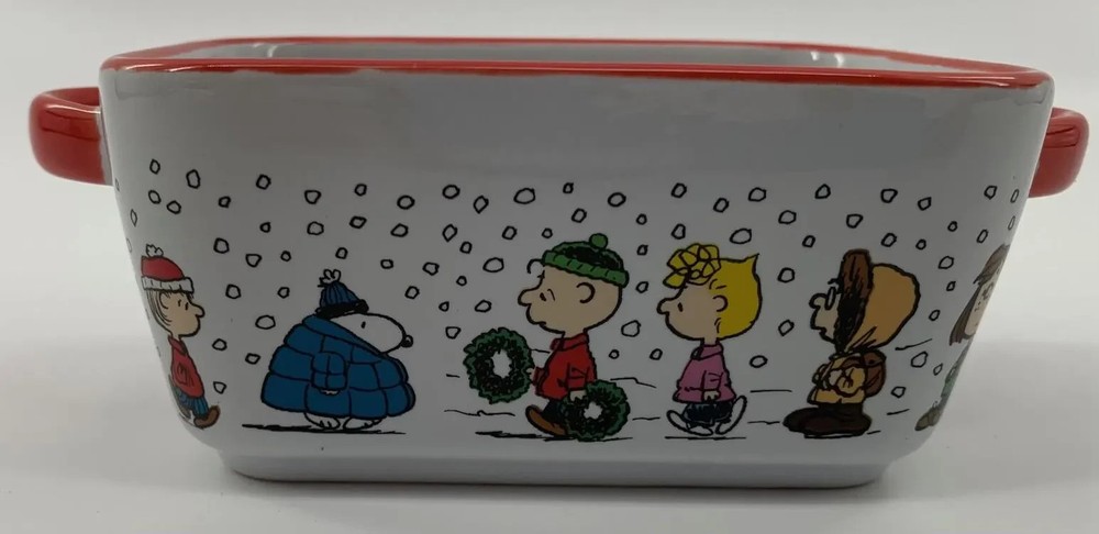 Peanuts Gang Snowfall Ceramic Mini Loaf Pan