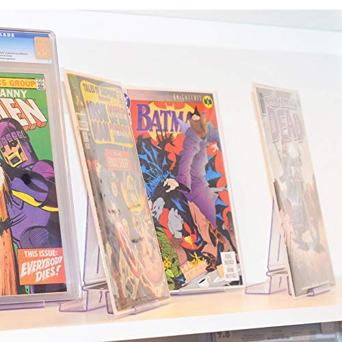 Comic Mount 5 Pack, Comic Book Shelf Stand or Wall Mount Display, 5 Mounts