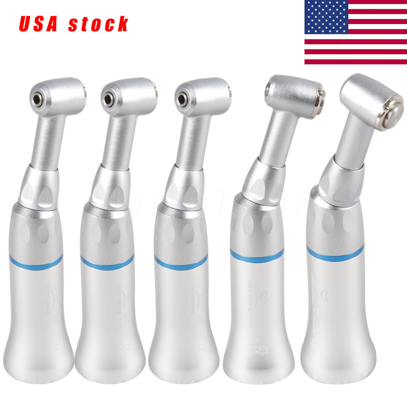 5 NSK Style Dental Slow Speed Handpiece Push Button Contra Angle USA WAREHOUSE