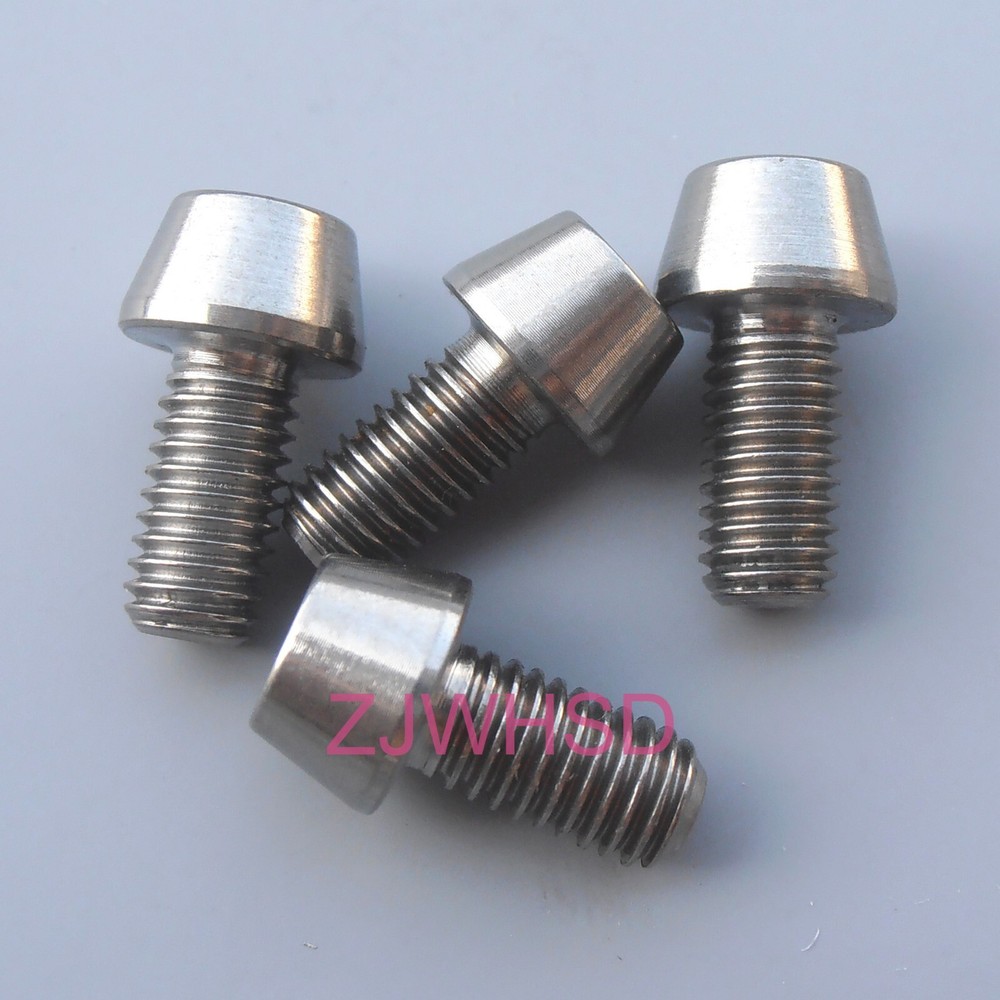 4pcs M5 x 10 Ti Titanium Screw Bolt Allen Hex Taper Socket Cap Head