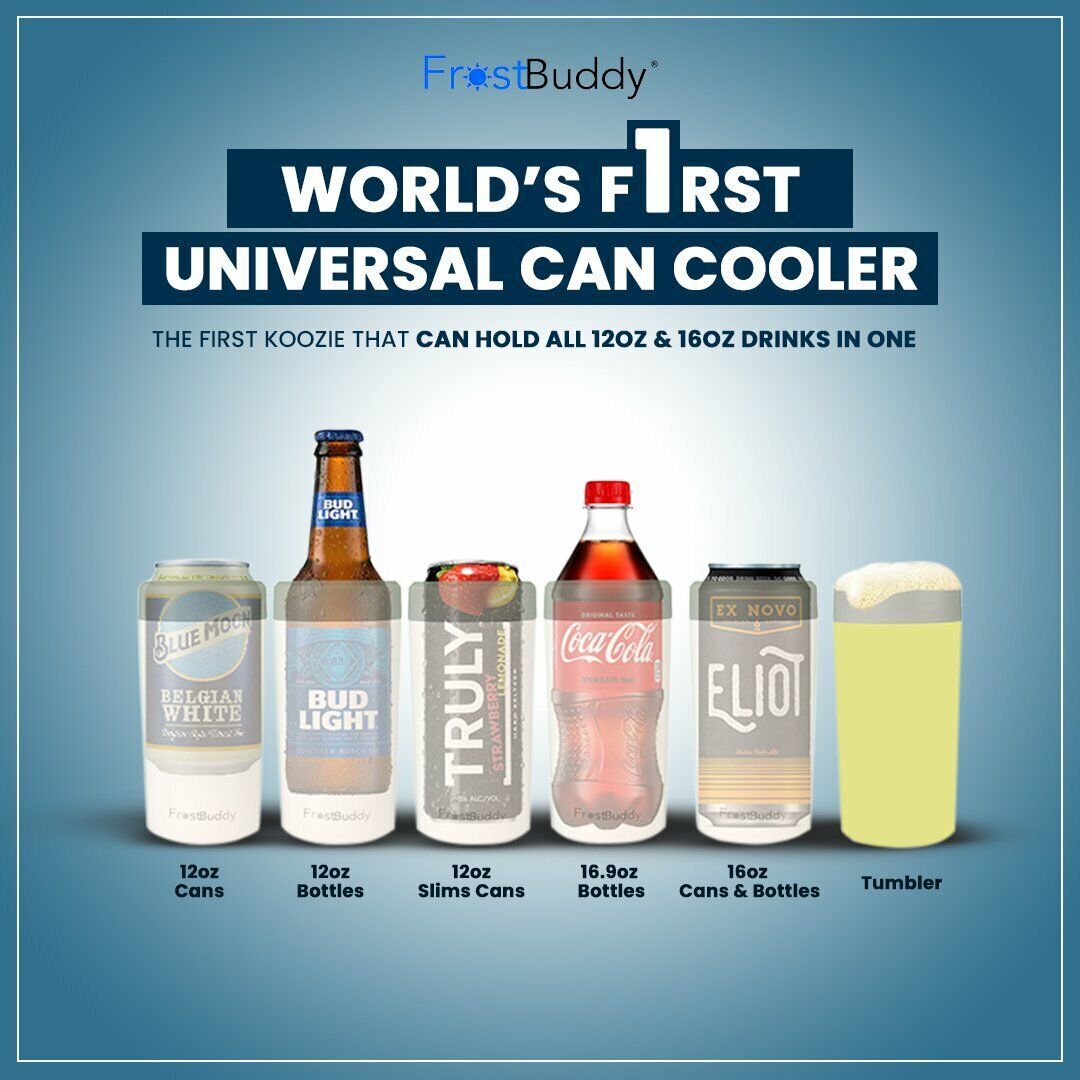 Frost Buddy​ Universal 2.0 Stainless Steel Insulated Can Cooler