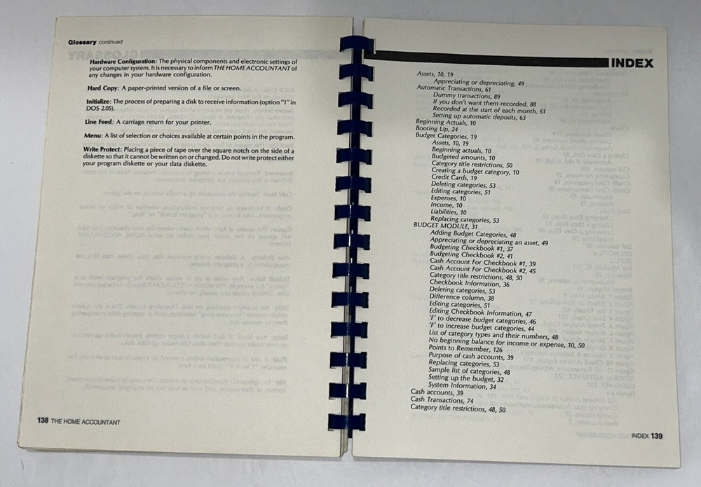 The Home Accountant Software Manual For Atari Computer Continental Software 1983