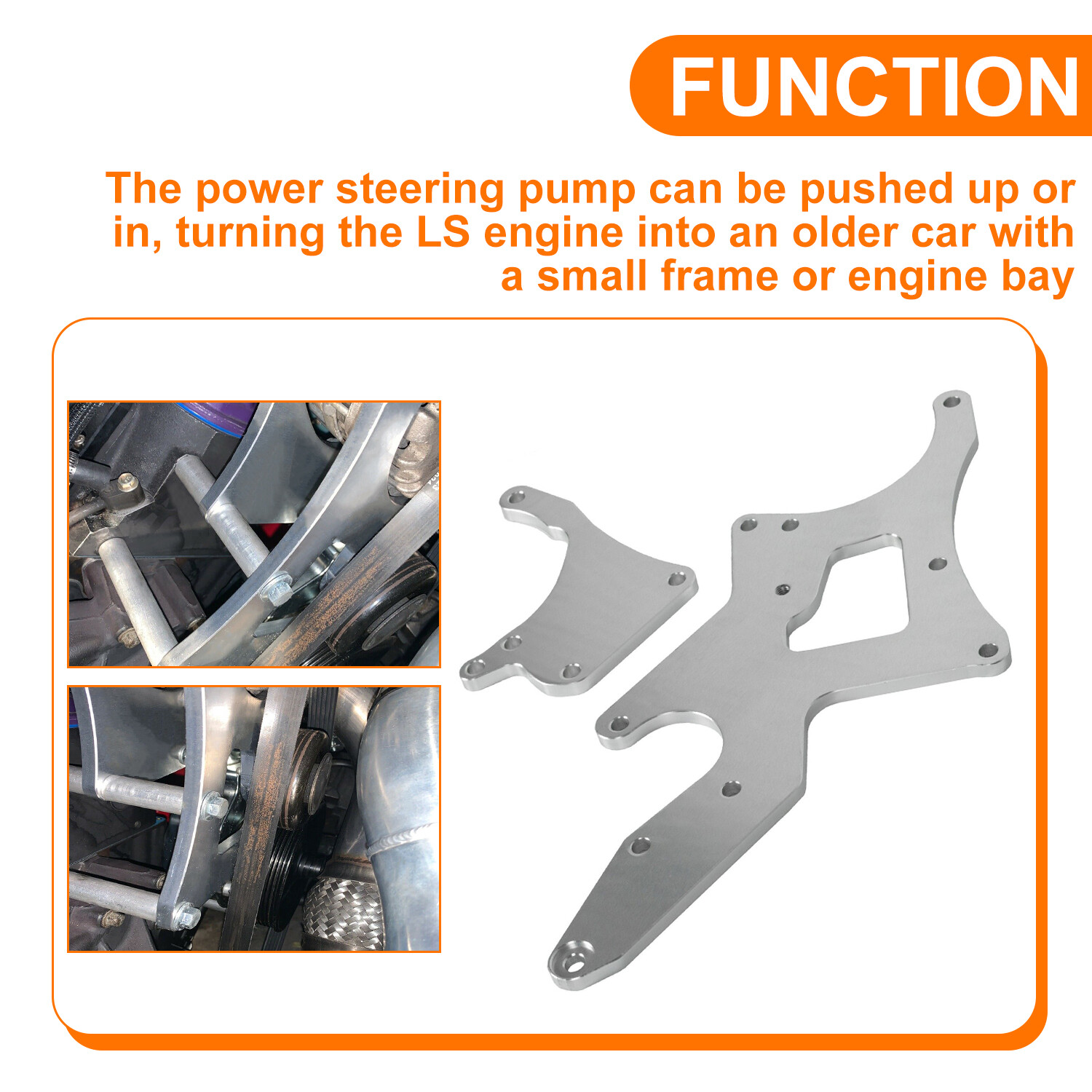 Serpentine Bracket Alternator Power Steering Pump Swap Conversion For LS Engines