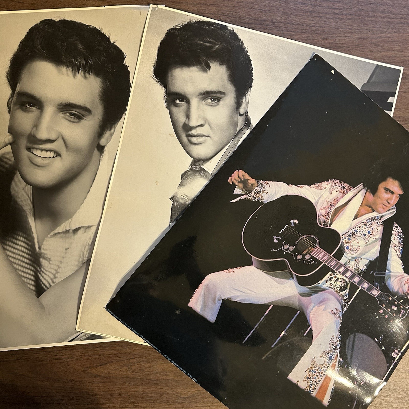 Vintage Lot Of 3 Elvis Presley Posters 1987- 16” x 20” Black And White & Color