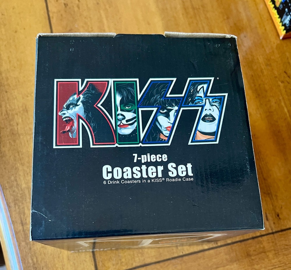 Kiss 7 Piece Coaster Set New In Box 2004 Signature Networks