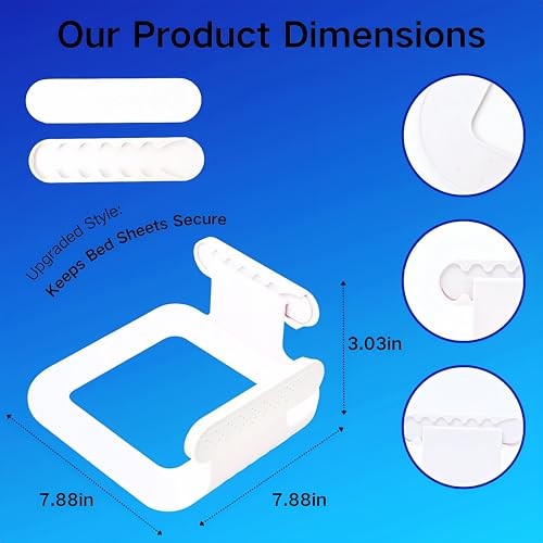 Bed Sheet Holders for Corners, Lock Sheet Holders, 4Pcs Fitted Sheet Holders
