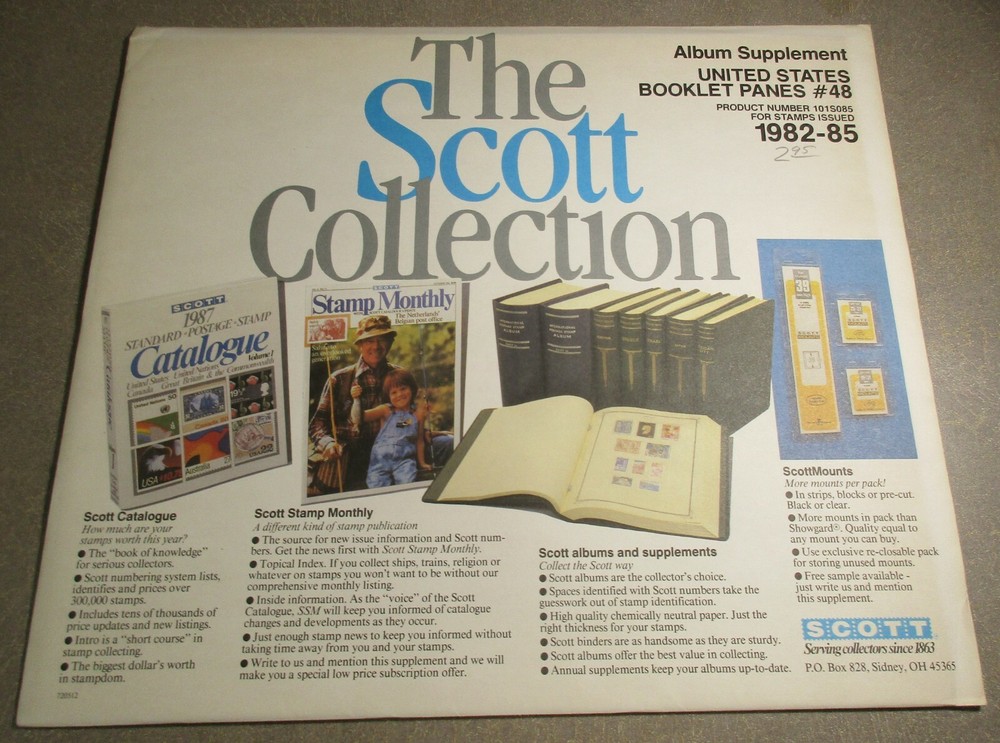 THE SCOTT COLLECTION U.S. BOOKLET PANES #48 1982-85 W/FREE SHIPPING!!