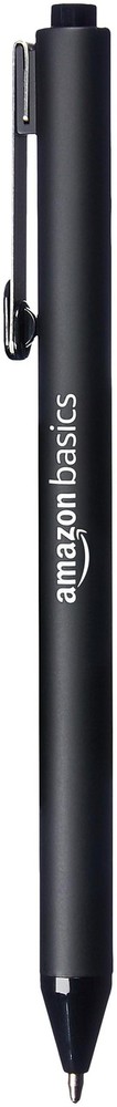 Amazon Basics Retractable Ballpoint Pens with Comfortable Grip 12 pack, Black
