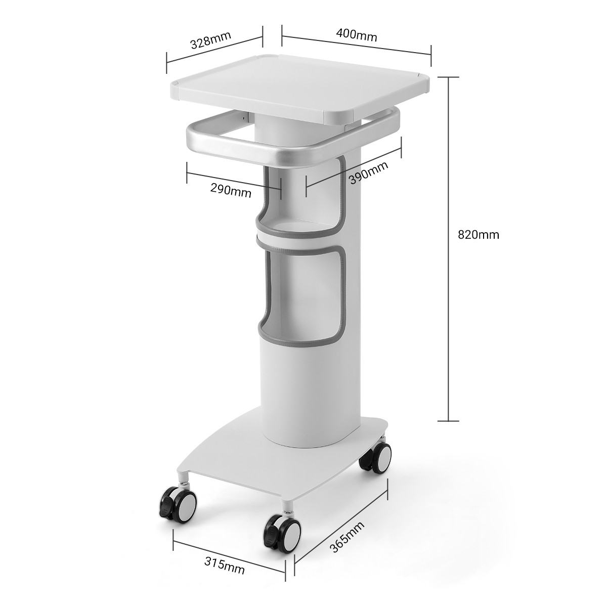 AZDENT Dental Mobile Trolley Cart With Drawer /Multi-Function Trolley Cart