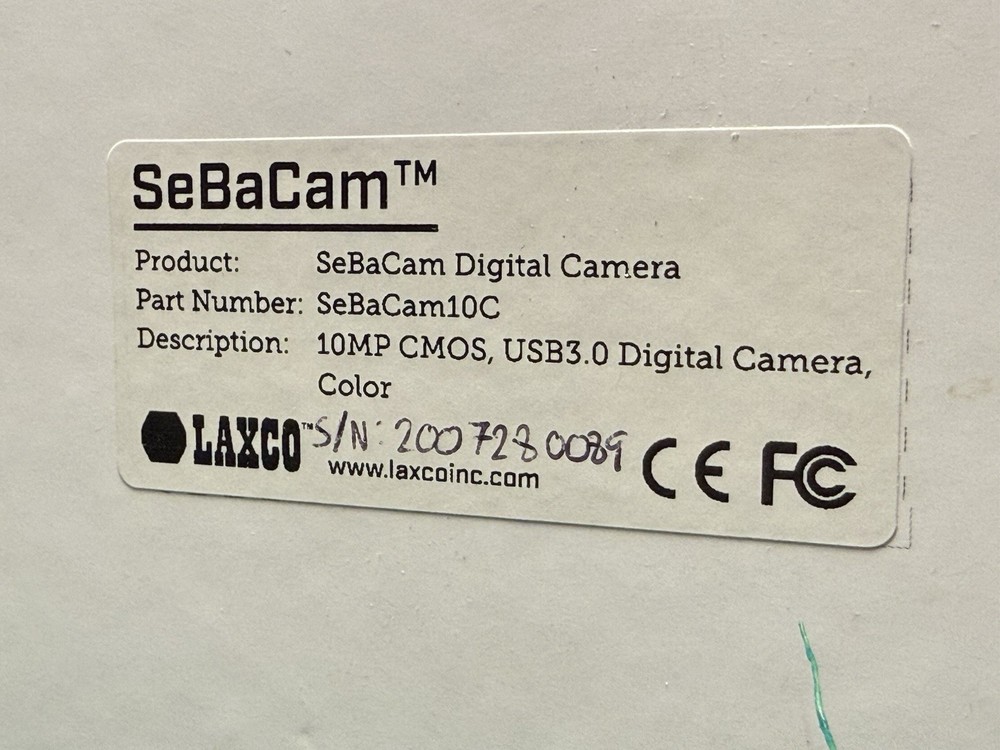 LAXCO SEBACAM10C Digital Microscope Camera 10MP CMOS USB3.0