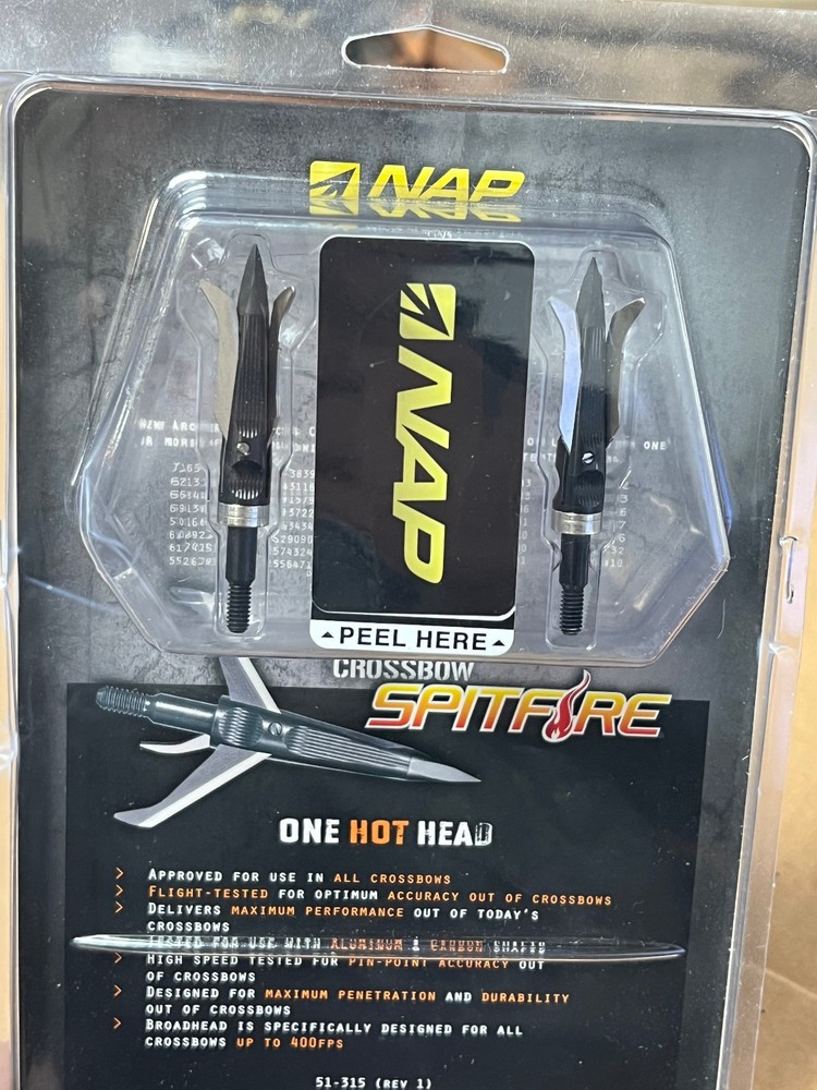 NAP Spitfire 125 Grain 1-1/2” Cutting Diameter 2 Pack NIP.
