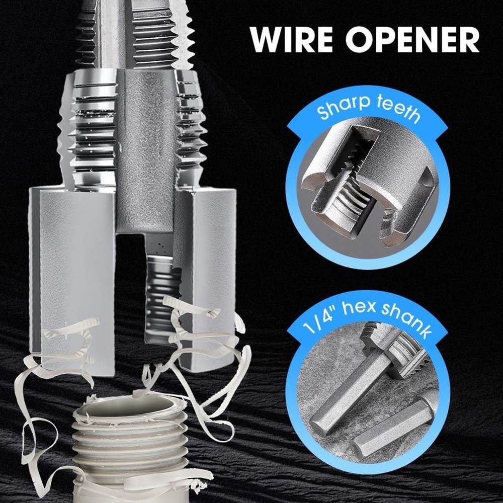 2X Water Pipe Internal & External Integrated Threader Kit Threader Cutting Tool