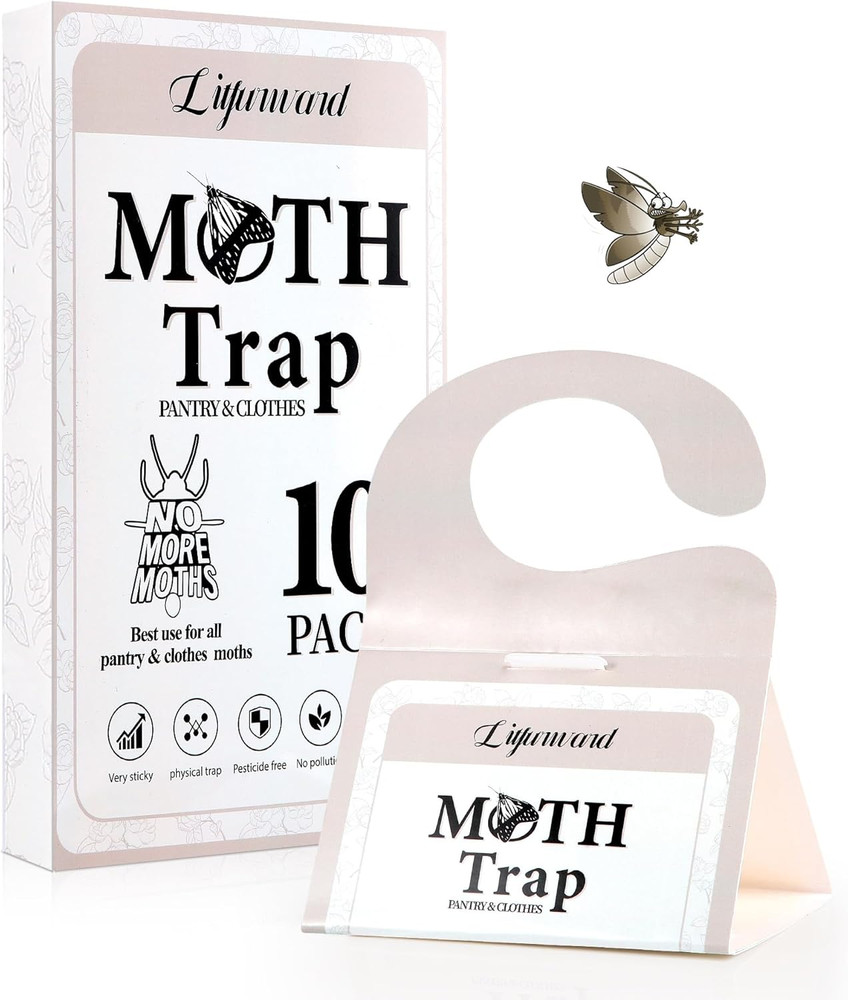 Pantry Moth Traps - Extra Strength Hanging Clothes Clothing Moth Traps with Pher