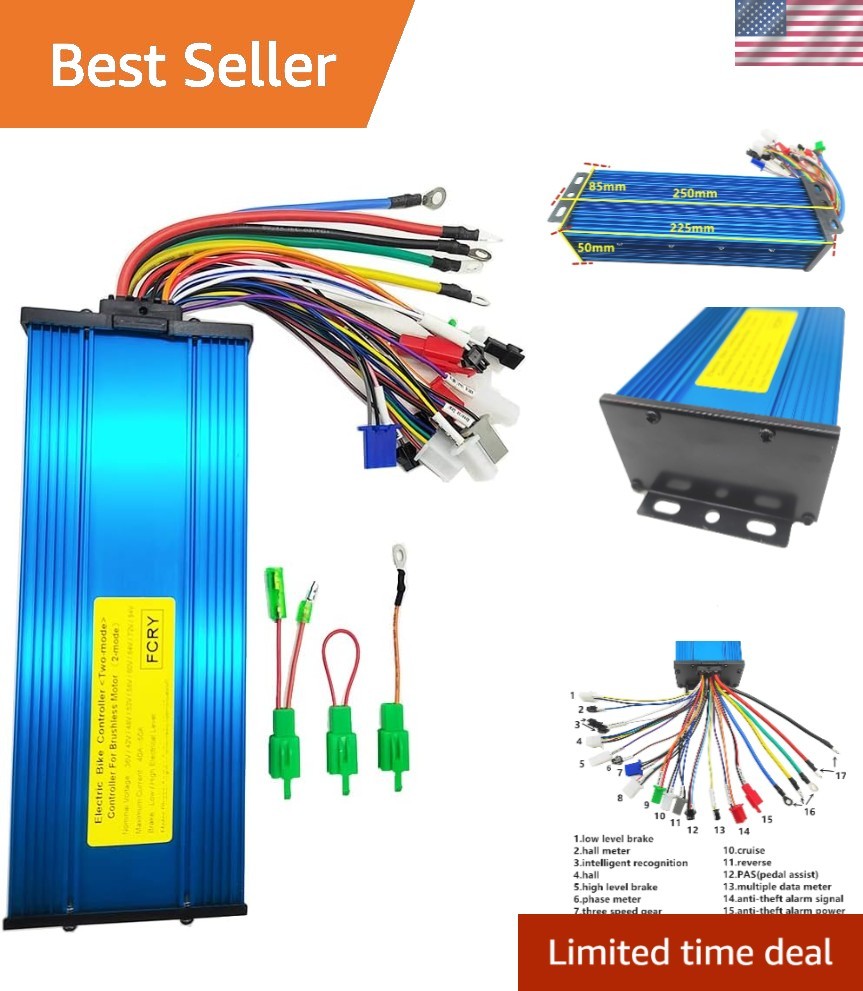 Intelligent Dual-Mode Brushless Controller for E-Bikes and Scooters, 36V-84V