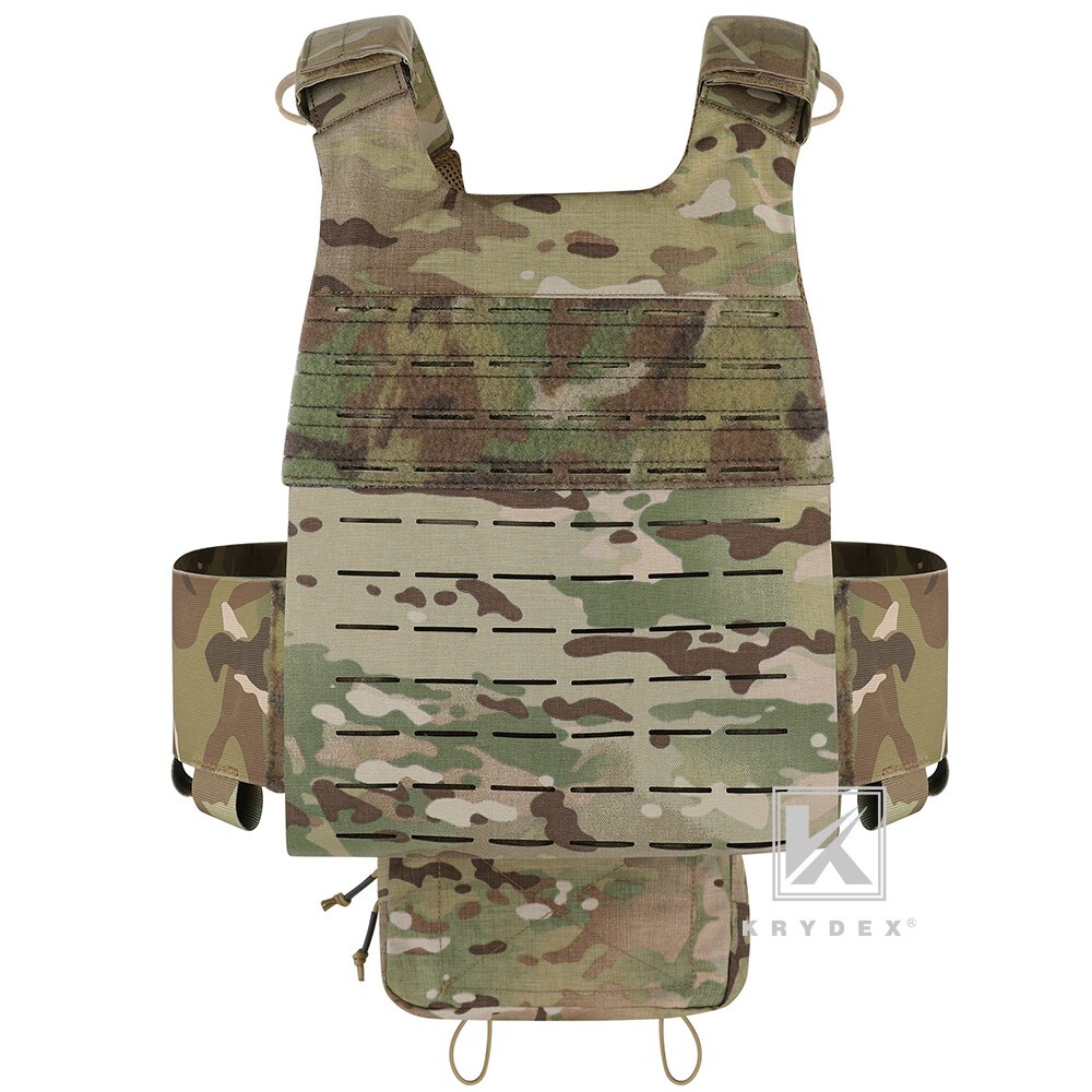KRYDEX Low Vis Slick Molle Plate Carrier & Tactical Placard Holder & Drop Pouch