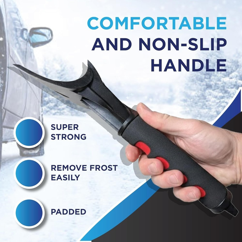 Ice Scraper for Car Windshield & Windows - Tough Reinforced Plastic Handle - ...