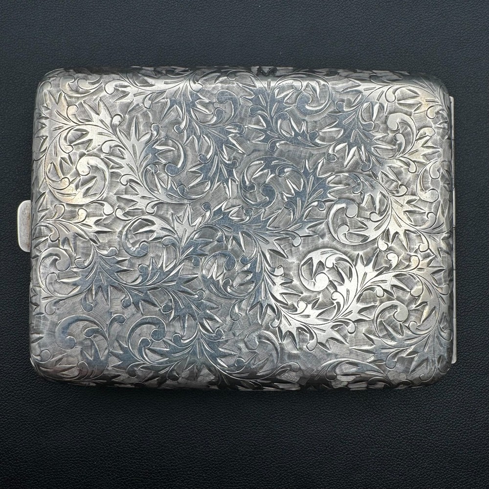 Victorian Sterling Silver Cigarette Case engraved "Dick"
