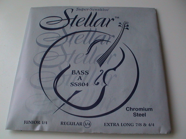 SUPER-SENSITIVE STELLAR CHROMIUM STEEL BASS SS804 REGULAR 3/4 "A" STRING