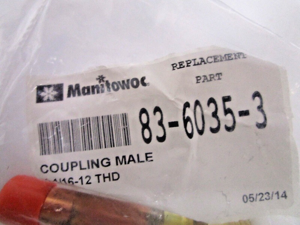 Manitowoc Ice 8360353 Coupling, 1 1/16-12 Male Thread