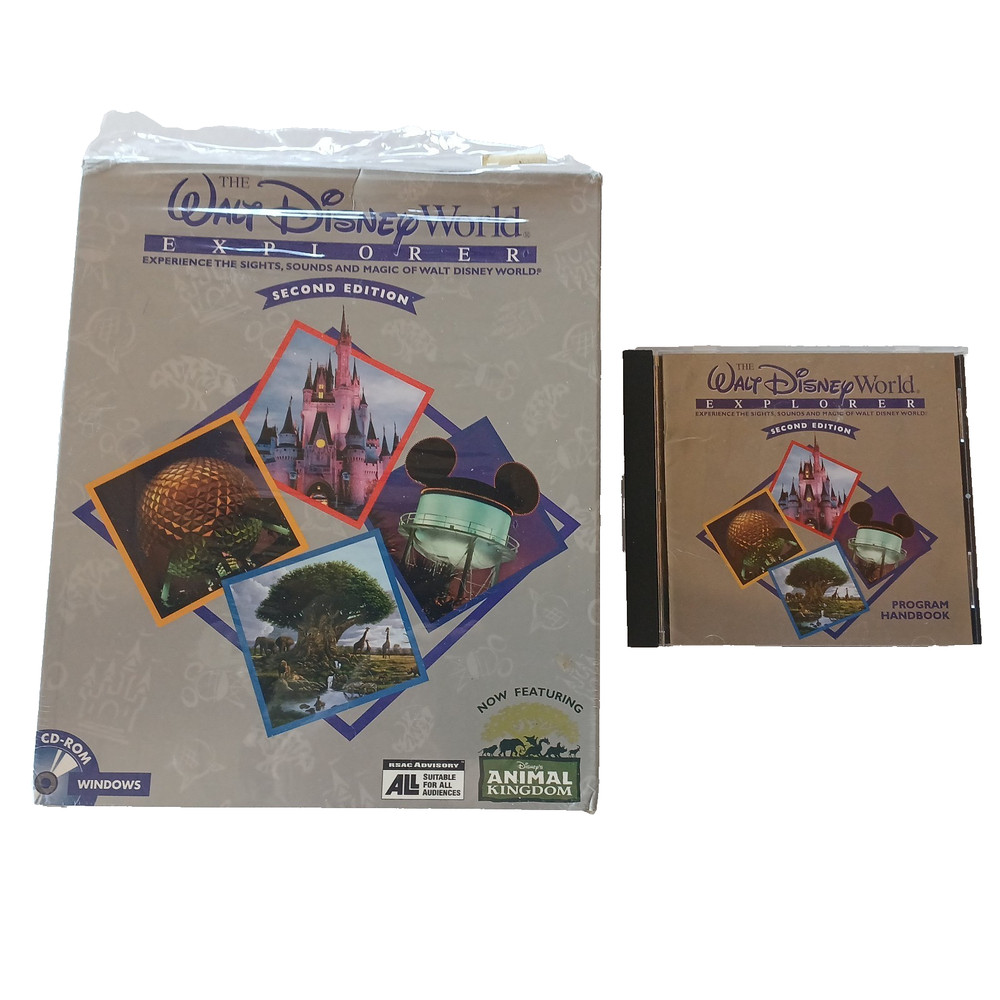 Vintage Walt Disney World Explorer 1996 CD-ROM Windows 95 Interactive