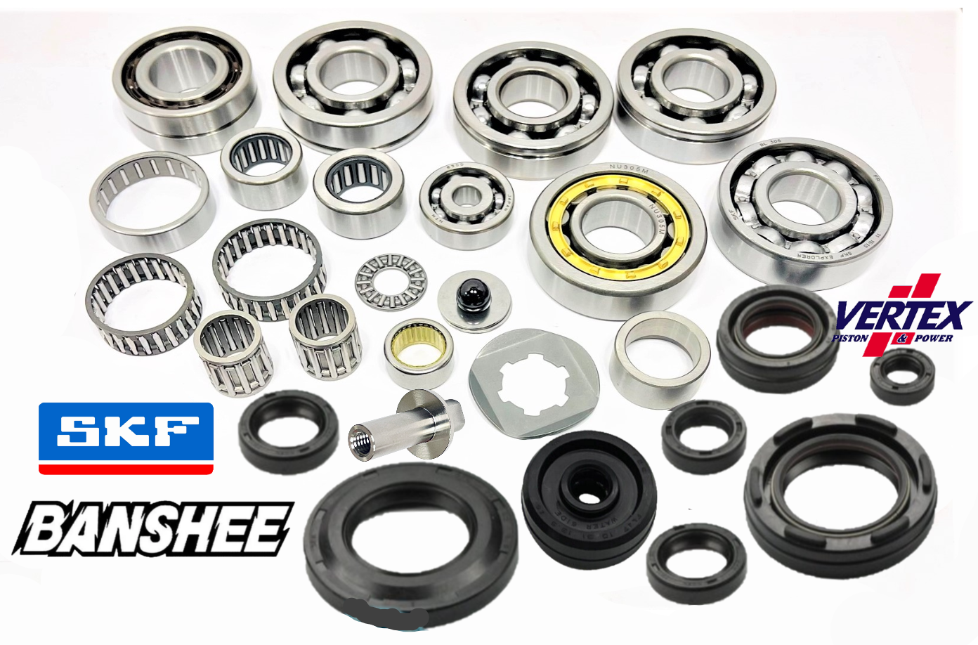 Banshee Bottom End Bearings Crank Trans Complete Motor Crankcase Bearing Kit Set