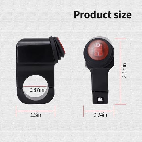 1PC Motorcycle Handlebar Switch Plug and Play 12V ATV Handlebar Light Switch
