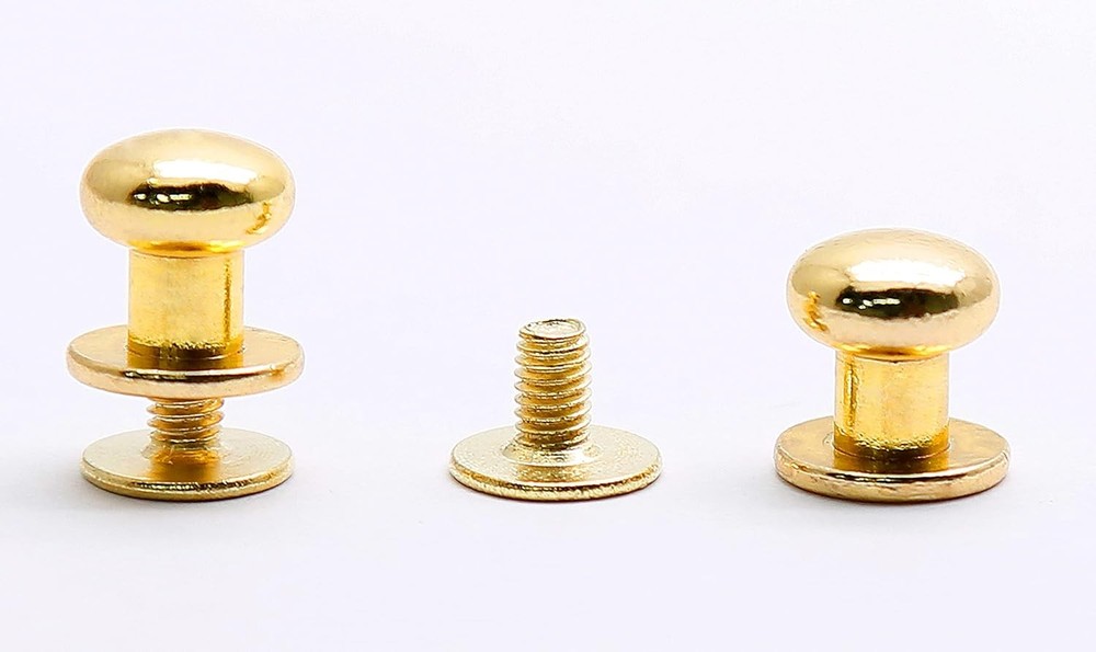 36 Sets Chicago Round Head Button Phillips Screw Stud Rivet for DIY Craft