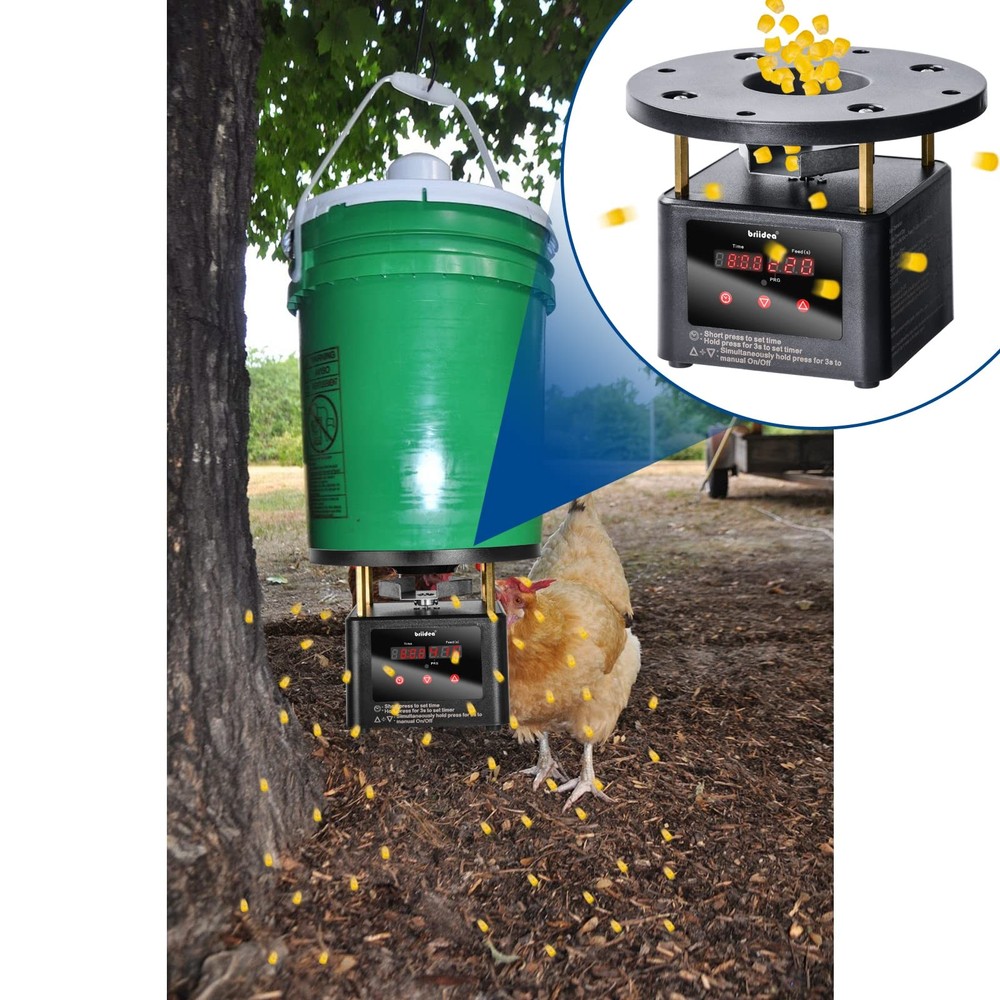 Automatic Chicken Feeder Timer, Briidea Poultry Feeder Motor and Timer Kit, M...