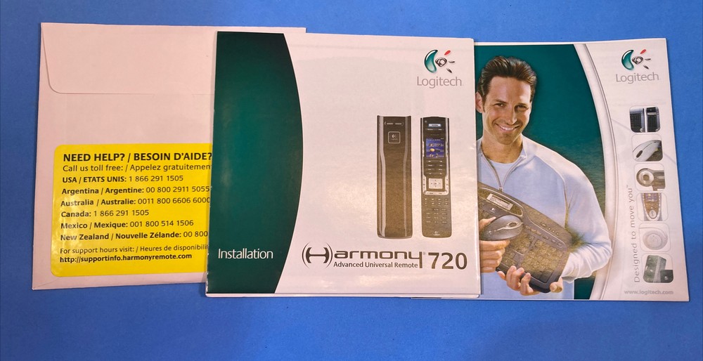 Logitech Harmony 720 Universal Remote Installation/software CD And Manual