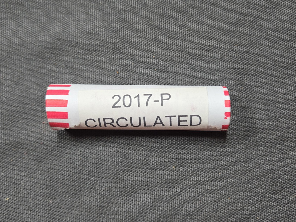 2017 P Lincoln Shield Cent Roll 50 circulated coins