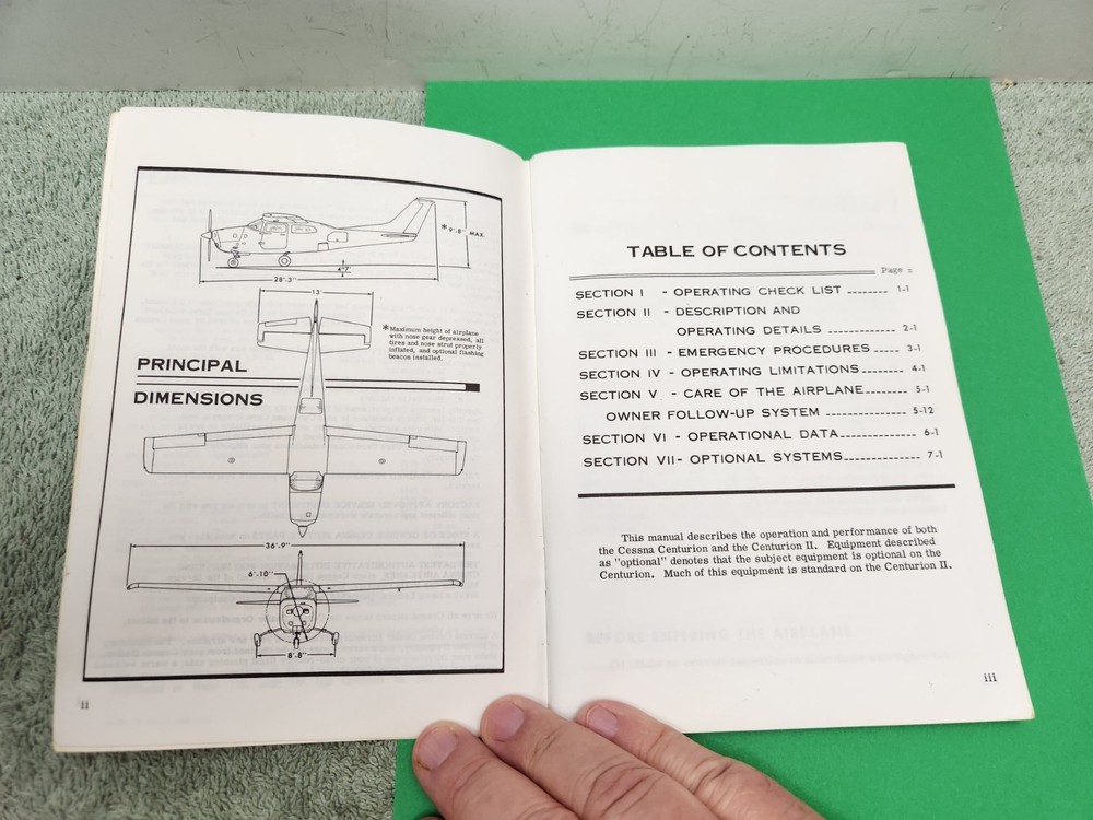 1973 Cessna Centurion Owner's Manual