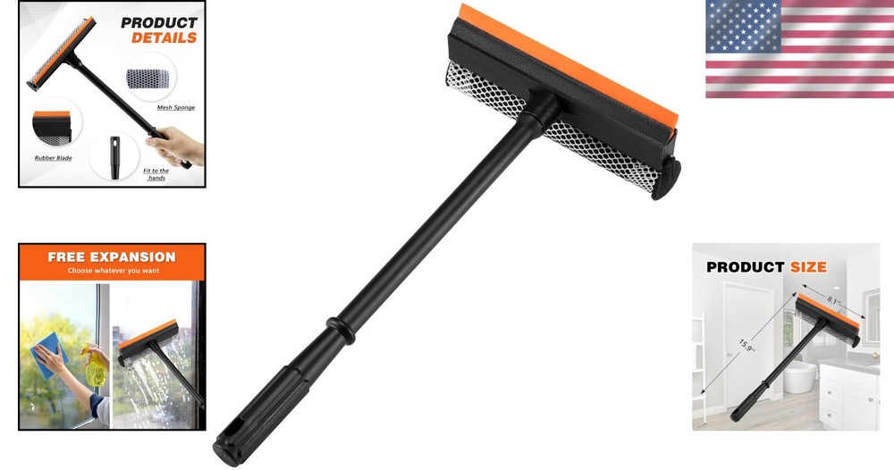 Window Squeegee for Cleaning, Window Cleaner Tool for Car Windshield 2 in 1