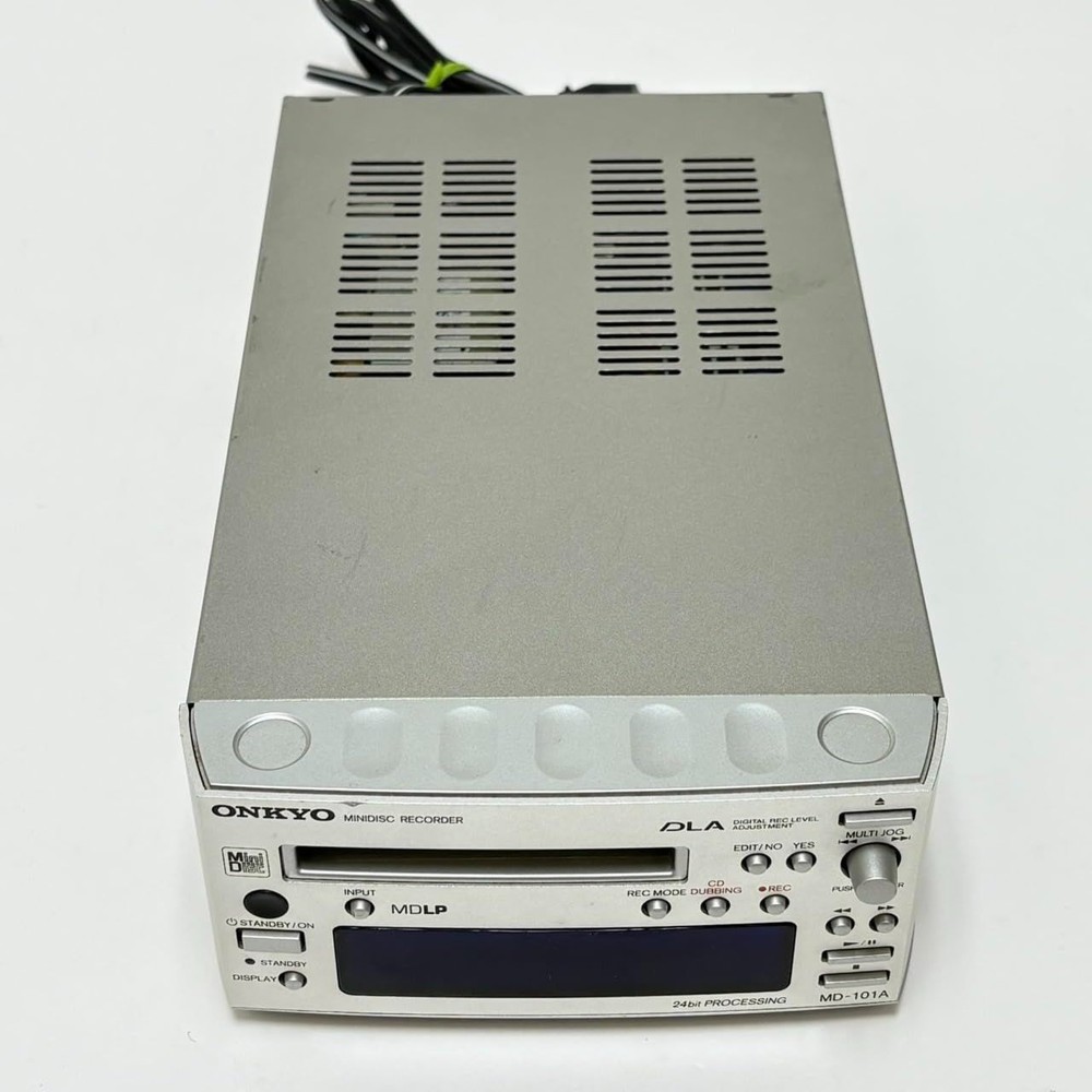 ONKYO MD-101A Silver INTEC155 MD MiniDisc Player Deck Recorder Operation Tested