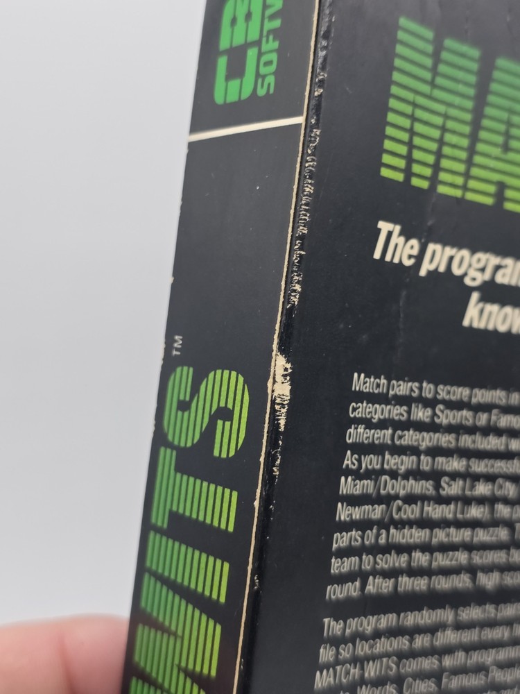 Match Wits Commodore 64 (CBS Software) 1983 Vintage Rare Diskette Complete