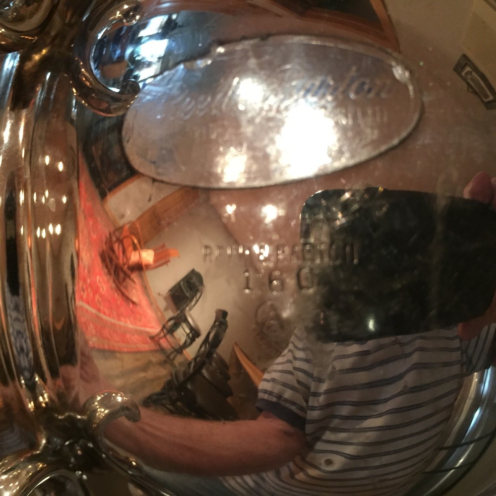 Reed & Barton Double Bowl Sauce Boat w/ Handles #160 EPNS Silver Plated ~ VTG