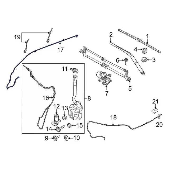 Genuine Ford Upper Hose FB5Z-17A605-B