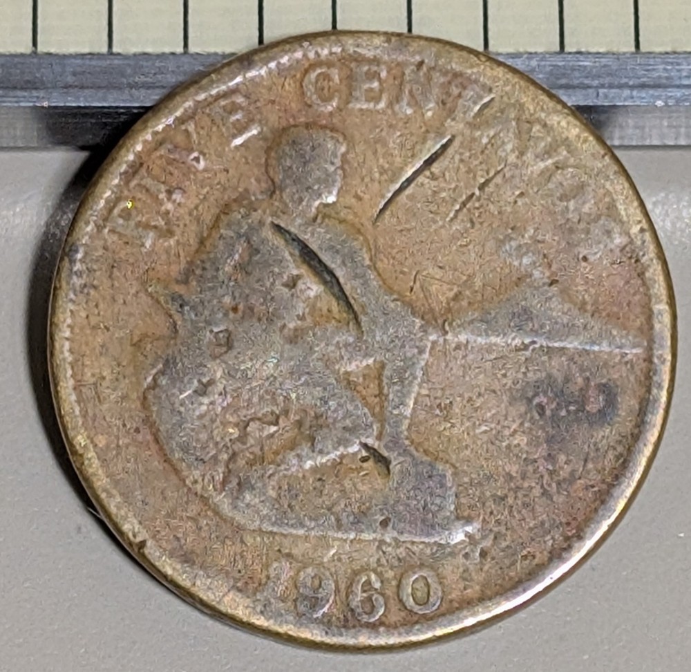 1960 Philippines 5 Centavos KM# 187